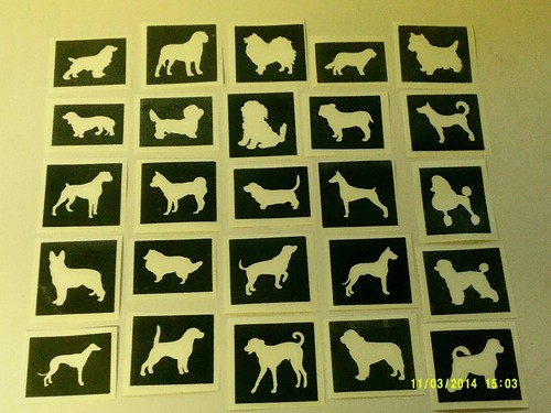 Dog etching stencils - dog,
